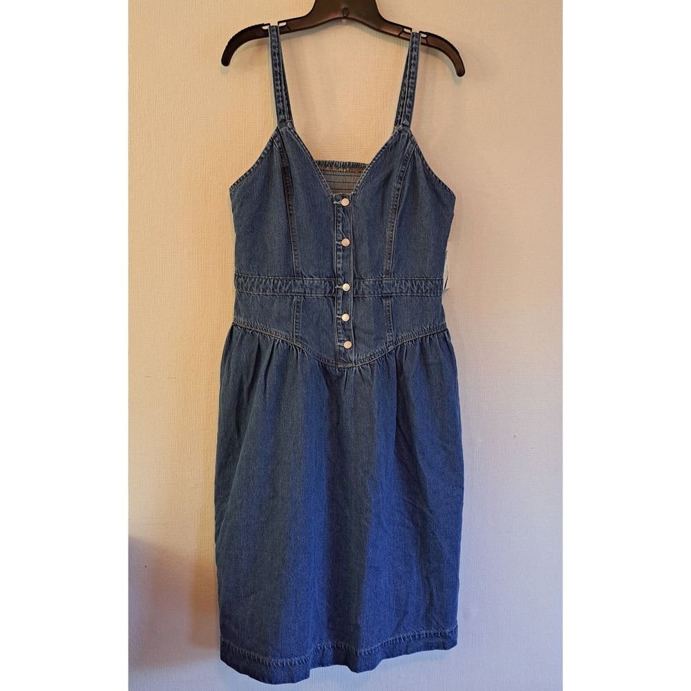 Sleeveless Corset Denim Midi Dress - Universal Thread Light Wash 12 1277-320